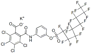 CAS 登录号：57589-85-2， 2,3,4,5-四氯-6-[[[3-[[(十七氟辛基)磺酰基]氧基]苯基]氨基]羰基]苯甲酸钾