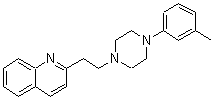 CAS 登录号：57961-90-7， 2-(2-(4-(3-甲基苯基)-1-哌嗪基)乙基)喹啉