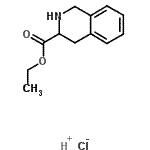 CAS 登录号:57980-74-2, 乙基1,2,3,4-四氢-3-异喹啉羧酸酯盐酸盐(1:1)
