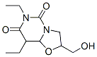 CAS#: 58137-53-4, 6,8-Diethyl-2-Hydroxymethyltetrahydrooxazolo(3,2-c)Pyrimidine-5,7-(4H,6H)-Dione