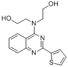 CAS 登录号：58139-47-2， 4-二(2-羟基乙基)氨基-2-(2-噻吩基)喹唑啉