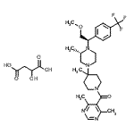 CAS#: 5840-09-5, 2-Hydroxysuccinic Acid - (4,6-Dimethyl-5-Pyrimidinyl){4-[(3S)-4-{(1R)-2-Methoxy-1-[4-(Trifluoromethyl)Phenyl]Ethyl}-3-Methyl-1-Piperazinyl]-4-Methyl-1-Piperidinyl}Methanone (1:1)