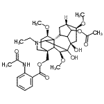 CAS#: 58480-81-2, [(1beta,5xi,6beta,9xi,10alpha,16beta,17xi)-14-Acetoxy-20-Ethyl-7,8-Dihydroxy-1,6,16-Trimethoxyaconitan-4-Yl]Methyl 2-Acetamidobenzoate