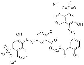 CAS 登录号：5850-80-6， 二[2-氯-5-[(2-羟基-1-萘基)偶氮]-4-磺酸基苯甲酸]钙二钠盐