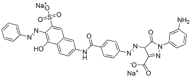 CAS#: 5852-25-5, Disodium 1-(3-Aminophenyl)-4,5-Dihydro-4-[[4-[[[5-Hydroxy-6-(Phenylazo)-7-Sulphonato-2-Naphthyl]Amino]Carbonyl]Phenyl]Azo]-5-Oxo-1H-Pyrazole-3-Carboxylate