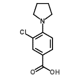CAS#: 585517-09-5, 3-Chloro-4-(1-Pyrrolidinyl)Benzoic Acid
