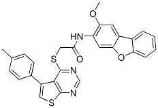 CAS#: 585549-33-3, N-(2-Methoxy-3-Dibenzofuranyl)-2-[[5-(4-Methylphenyl)Thieno[2,3-d]Pyrimidin-4-Yl]Thio]-Acetamide