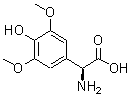 CAS 登录号：58576-10-6， (2S)-氨基(4-羟基-3,5-二甲氧基苯基)乙酸