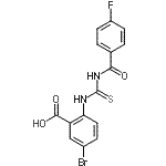 CAS 登录号：586391-99-3， 5-溴-2-{[(4-氟苯甲酰)硫代氨基甲酰]氨基}苯甲酸