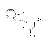 CAS 登录号：587846-16-0， 3-氯-N-(2-戊烷基)-1-苯并噻吩-2-甲酰胺