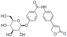 CAS 登录号：58789-94-9， N-[4-(2,5-二氢-5-氧代-3-呋喃基)苯基]-4-(beta-D-吡喃葡萄糖基氧基)-苯甲酰胺