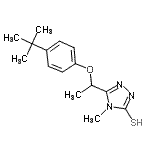 CAS#: 588673-43-2, 4-Methyl-5-{1-[4-(2-Methyl-2-Propanyl)Phenoxy]Ethyl}-4H-1,2,4-Triazole-3-Thiol
