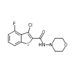 CAS#: 588675-30-3, 3-Chloro-4-Fluoro-N-(4-Morpholinyl)-1-Benzothiophene-2-Carboxamide