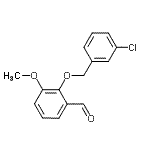 CAS 登录号：588678-18-6， 2-[(3-氯苄基)氧基]-3-甲氧基苯甲醛