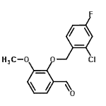 CAS 登录号：588692-21-1， 2-[(2-氯-4-氟苄基)氧基]-3-甲氧基苯甲醛