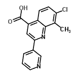CAS#: 588696-83-7, 7-Chloro-8-Methyl-2-(3-Pyridinyl)-4-Quinolinecarboxylic Acid