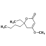 CAS 登录号：588717-38-8， 6-丁基-6-乙基-4-甲氧基-5,6-二氢-2H-吡喃-2-酮