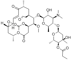 CAS#: 58880-23-2, (12S,13S)-9-Deoxy-12,13-Epoxy-12,13-Dihydro-9-Oxoleucomycin V 3-Acetate 4''-Propanoate