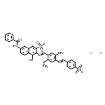 CAS 登录号：5893-30-1， 二钠7-(苯甲酰基氨基)-4-羟基-3-({2-甲氧基-5-甲基-4-[(4-磺酸苯基)偶氮]苯基}偶氮)-2-萘磺酸酯