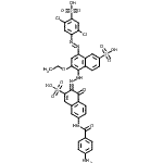 CAS#: 5893-32-3, 5-[(2E)-2-{6-[(4-Aminobenzoyl)Amino]-1-Oxo-3-Sulfo-2(1H)-Naphthalenylidene}Hydrazino]-8-[(E)-(2,5-Dichloro-4-Sulfophenyl)Diazenyl]-6-Ethoxy-2-Naphthalenesulfonic Acid