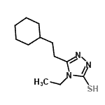 CAS#: 590353-07-4, 5-(2-Cyclohexylethyl)-4-Ethyl-4H-1,2,4-Triazole-3-Thiol