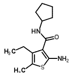 CAS#: 590355-69-4, 2-Amino-N-Cyclopentyl-4-Ethyl-5-Methyl-3-Thiophenecarboxamide