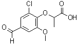 CAS 登录号：590395-58-7， 2-(2-氯-4-甲酰基-6-甲氧基苯氧基)丙酸