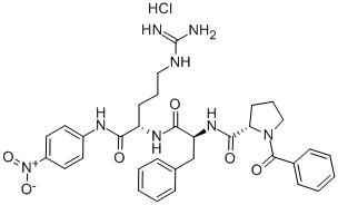 CAS 登录号：59188-28-2， N-苯甲酰基-脯氨酰-苯丙氨酰-精氨酰对硝基苯胺盐酸盐