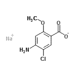 CAS 登录号：59319-13-0， 钠4-氨基-5-氯-2-甲氧基苯甲酸酯