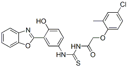 CAS 登录号：593238-40-5， N-[[[3-(2-苯并恶唑基)-4-羟基苯基]氨基]硫代甲酰]-2-(4-氯-2-甲基苯氧基)-乙酰胺