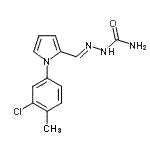 CAS 登录号：593273-51-9， (2E)-2-{[1-(3-氯-4-甲基苯基)-1H-吡咯-2-基]亚甲基}氨基甲酰肼