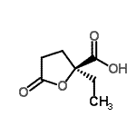 CAS#: 594845-75-7, (2S)-2-Ethyl-5-Oxotetrahydro-2-Furancarboxylic Acid