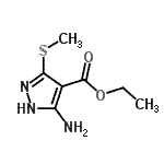 CAS 登录号：59541-46-7， 乙基5-氨基-3-(甲硫基)-1H-吡唑-4-羧酸酯