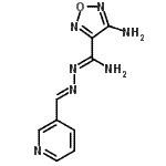 CAS 登录号：595599-42-1， 4-氨基-N'-[(E)-3-吡啶基甲基烯]-1,2,5-恶二唑-3-亚胺代甲酰肼