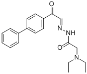 CAS 登录号：5956-92-3， N,N-二乙基甘氨酸 (4-苯基苯甲酰甲亚基)酰肼