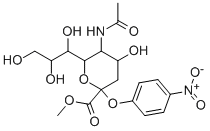 CAS 登录号：59694-35-8， 5-乙酰氨基-4-羟基-2-(4-硝基-苯氧基)-6-(1,2,3-三羟基-丙基)-四氢-吡喃-2-羧酸甲酯