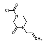CAS 登录号：59702-93-1， 4-烯丙基-3-氧代-1-哌嗪羰基氯化物