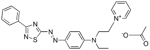 CAS#: 59709-09-0, 1-[2-[Ethyl[4-[(3-Phenyl-1,2,4-Thiadiazol-5-Yl)Azo]Phenyl]Amino]Ethyl]Pyridinium Acetate