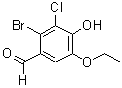 CAS#: 597545-04-5, 2-Bromo-3-Chloro-5-Ethoxy-4-Hydroxybenzaldehyde
