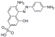 CAS 登录号：59836-94-1， 6-氨基-5-[(4-氨基苯基)偶氮]-4-羟基萘-2-磺酸