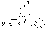 CAS#: 60011-55-4, 5-Methoxy-2-Methyl-1-(Phenylmethyl)-1H-Indole-3-Acetonitrile