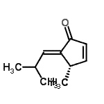 CAS 登录号：600684-12-6， (4S,5E)-4-甲基-5-(2-甲基丙亚基)-2-环戊烯-1-酮