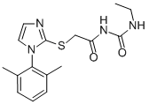 CAS#: 60176-46-7, 1-Ethyl-3-[[[1-(2,6-Xylyl)-1H-Imidazol-2-Yl]Thio]Acetyl]Urea