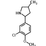 CAS 登录号：603068-57-1， 2-(3-氯-4-甲氧基苯基)-4-甲基吡咯烷