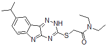 CAS 登录号：603947-21-3， N,N-二乙基-2-[[8-(异丙基)-2H-1,2,4-三嗪并[5,6-b]吲哚-3-基]硫代]-乙酰胺