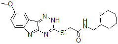 CAS 登录号：603947-46-2， N-(环己基甲基)-2-[(8-甲氧基-2H-1,2,4-三嗪并[5,6-b]吲哚-3-基)硫代]-乙酰胺