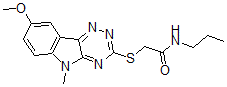 CAS#: 603947-63-3, 2-[(8-Methoxy-5-Methyl-5H-1,2,4-Triazino[5,6-b]Indol-3-Yl)Thio]-N-Propyl-Acetamide