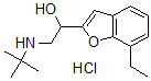 CAS 登录号：60398-91-6， (±)-alpha-[[(叔-丁基)氨基]甲基]-7-乙基-2-苯并呋喃甲醇盐酸盐