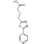 CAS 登录号：604740-20-7， 3-{[5-(4-吡啶基)-1,3,4-恶二唑-2-基]硫基}丙酸