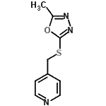 CAS 登录号：604740-75-2， 4-{[(5-甲基-1,3,4-恶二唑-2-基)硫基]甲基}吡啶